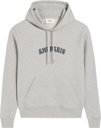 Ami logo-print cotton hoodie - unisex - Cotton - S - Grey