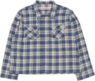 Stockholm Surfboard Club checked overshirt - Blue
