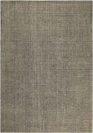 Wecon Home Alfombra de salón tufting a mano natural y negra 160x230