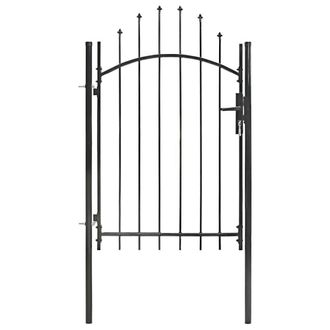 Berkfield Home Garden Gate Steel 1x2 m Black