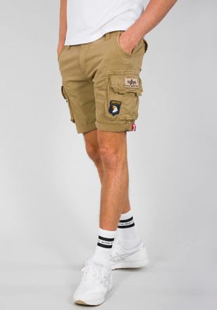 Alpha Industries Cargoshorts ALPHA INDUSTRIES Crew Short Patch, Herren, Gr. 28, N-Gr, beige (sand), Web, Obermaterial: 98% Baumwolle, 2% Elasthan, unifarben, slim fit 