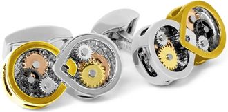 Tateossian Gemelli Infinity Gear - Argento