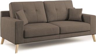 Divani.Store Divani.store - Danish Sof&aacute; Moderno De Tela Suave E Impermeable 146 Cm Marr&oacute;n