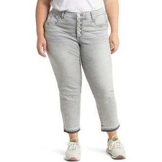 Wit & Wisdom AbSolution Button Fly High Waist Jeans in Gy-Grey at Nordstrom, Size 20W