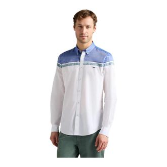 Harmont & Blaine Crq 606006912M Shirt - Heren - Casual Overhemden - Wit - 2XL - Katoen - Overhemden