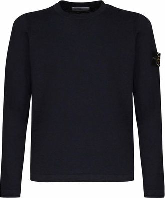 Stone Island Crew-Neck Jumper With Small Rolled Details