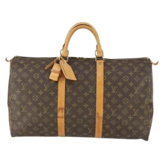 Louis Vuitton Pre-owned Weekend Bags, unisex, Brown, Size: ONE SIZE Pre-owned Vintage Canvas Weekend Bag