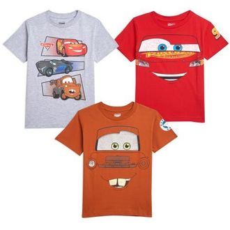 Disney Cars 3-Pack T-Shirts in Red Brown Grey Mater at Nordstrom, Size 18-24M