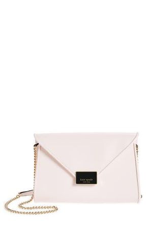 Kate Spade New York anna medium envelope leather convertible clutch in Light Rosebud at Nordstrom Rack