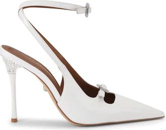 Kurt Geiger London Buckle Point Court - Dames - Pumps - Wit - 38 EU - Leer - Schoenen