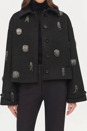 SIMKHAI Katya Embellished Jacket In Black