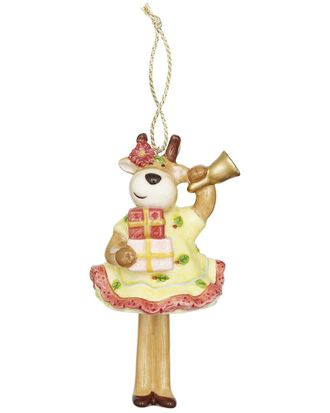 Spode Kit Kemp Christmas Bell Reindeer Ornament