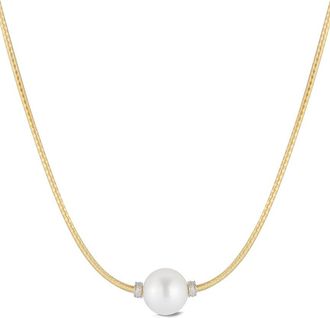 I.Reiss Company 14K 0.03 Ct. Tw. Diamond 10Mm Pearl Necklace