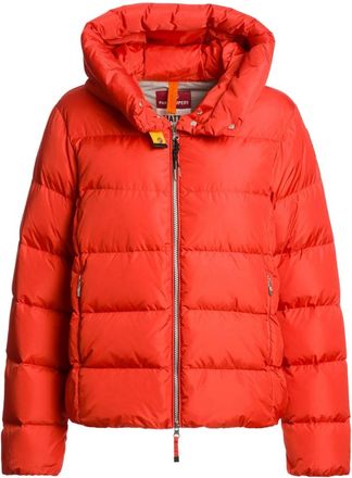 Parajumpers Womens Jinny Grenadine Red Hooded Down Jacket - Size Small