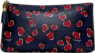 Gucci Pre-owned 338815 Pouch - Dames - Vintage Clutch - Blauw - ONE Size - Leer - Vintage