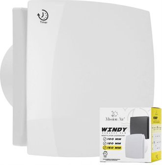OEM Ventilador De Ba&ntilde;o Windy 150 T, Blanco
