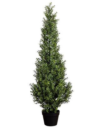 Nearly Natural 4ft Indoor/Outdoor UV-Resistant Artificial Boxwood Topiary Tree