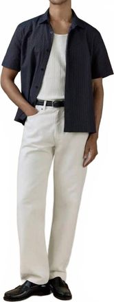 Percival Straight Leg Denim Jeans In Cream