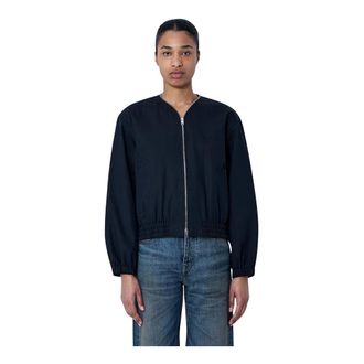 Alexander Wang Alexander Wang, Bomber Jackets, female, Black, Size: M Zip-Up Bomber Jacket