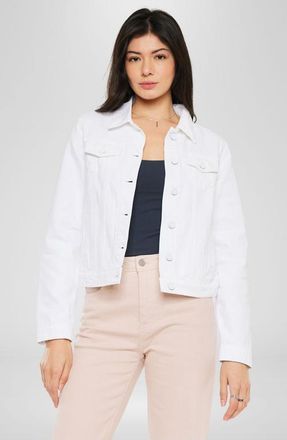 Kancan Delora Denim Jacket in White at Nordstrom, Size X-Large