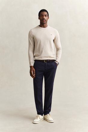 GANT Men Linen Blend Chinos (42/34) EVENING BLUE