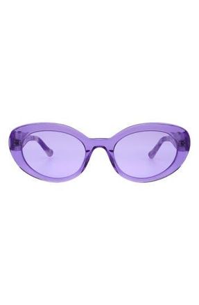 Florence By Mills 52mm Oval Sunglasses in Crystal Purple at Nordstrom Rack