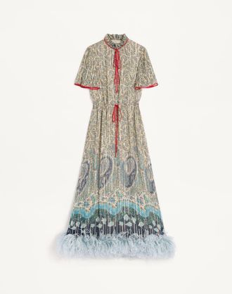 Valentino Abito Midi In Pekin Voyage Imaginaire Paisley Donna MULTICOLOR 36