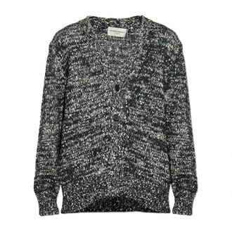 Officine Générale Cardigans, male, Gray, Size: XL Wool Turtleneck Cardigan