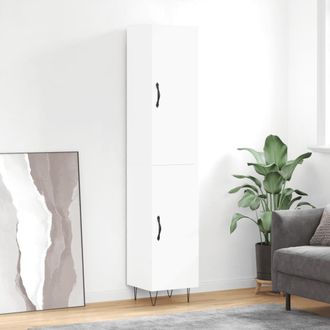 Berkfield Home Highboard White 34.5x34x180 cm Engineered Wood