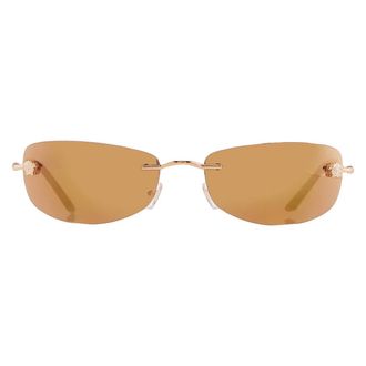 Versace Bronze Mirror Gold Rectangular Mens Sunglasses VE2279 10027I 60