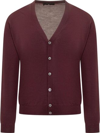 FILIPPO DE LAURENTIIS Royal Merino Wollen Vest - Heren - Vesten - Rood - 4XL - Wol - Truien & Vesten