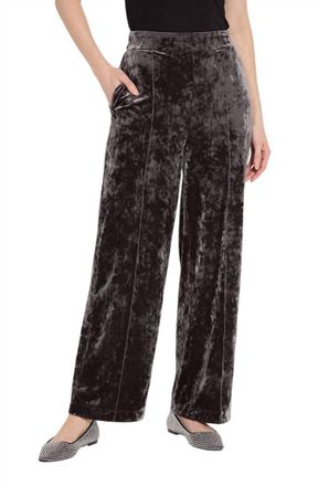 Lyss&eacute; Shay Crushed Velvet Suit Pant In Gray Ash