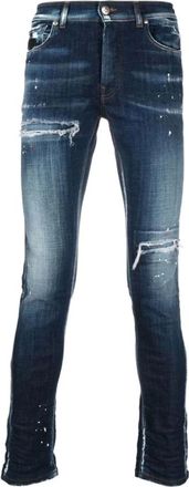 John Richmond Slim-fit Denim Jeans - Heren - Slim Fit Jeans - Blauw - W37 - Denim - Jeans