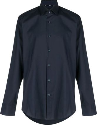 HUGO BOSS Casual Shirts - Heren - Casual Overhemden - Blauw - L - Overhemden