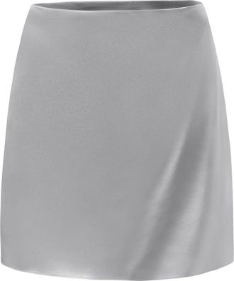 Alejandra Alonso Rojas Minigonna in raso - Argento