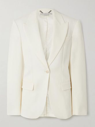 Stella McCartney Blazer In Twill Di Misto Lana - Bianco