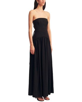 Shona Joy Vento Lace Up Strapless Maxi Dress