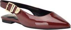 Guess Elirra Faux Leather Slingback Flat in Dark Red at Nordstrom Rack, Size 5.5