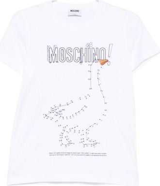 Moschino Top - Dames - T-shirts - Wit - XS - Nylon - Tops