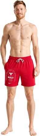 Nike NBA-basketbalshorts van fleece voor heren (Universiteitsrood)