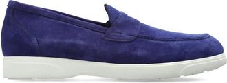 Kiton Calfskin Suede Loafer - Heren - Loafers - Blauw - 43 EU - Leer - Schoenen