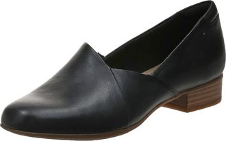 Clarks Womens Juliet Palm Loafer, Black Leather, 8.5 UK