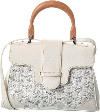 Goyard White Goyardine Mini Saigon Souple (Authentic Pre-Loved)