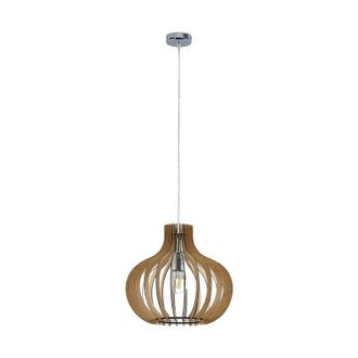 Lindby L&aacute;mpara Colgante sina En Marr&oacute;n De Madera - Lindby