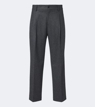 Dolce & Gabbana Virgin wool flannel wide-leg pants