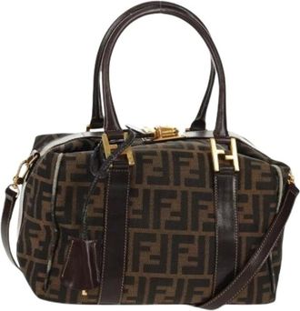 Fendi Pre-owned Handbags, female, Brown, Size: ONE SIZE Pre-owned Canvas Handbag