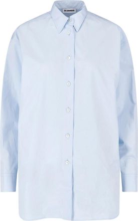 Jil Sander Light Blue Classic Collar Cotton Shirt