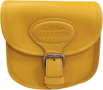 Napapijri Gele Leren Crossbodytas - Dames - Schoudertassen - Geel - ONE Size - Leer - Tassen
