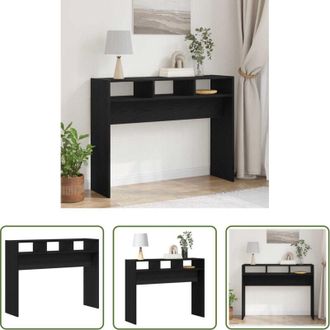 vidaXL vidaXL Design minimalista - Tavolo consolle Rovere nero 105 x 30 x 80 cm Legno multistrato