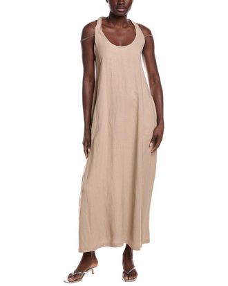 Brunello Cucinelli Linen-Blend Maxi Dress